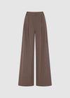 ULTRA WIDE LEG TROUSER - TRUFFLE