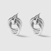 STATEMENT KNOT EARRINGS - SILVER PLATED