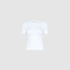 SCULPT RIB T-SHIRT - WHITE