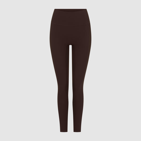 SCULPT RIB LEGGINGS - BITTER CHOC