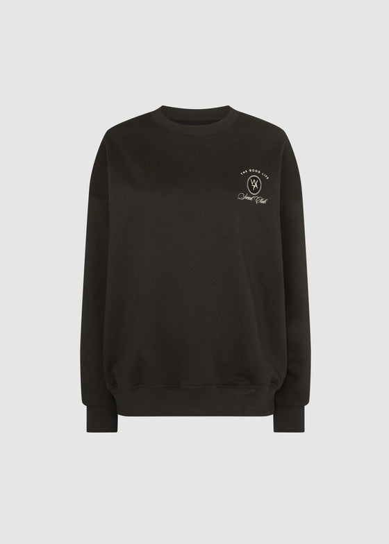 THE SOCIAL CLUB CREWNECK JUMPER - COCOA BEAN