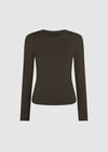 ACTIVE SCULPT LONG SLEEVE TOP - COCOA BEAN